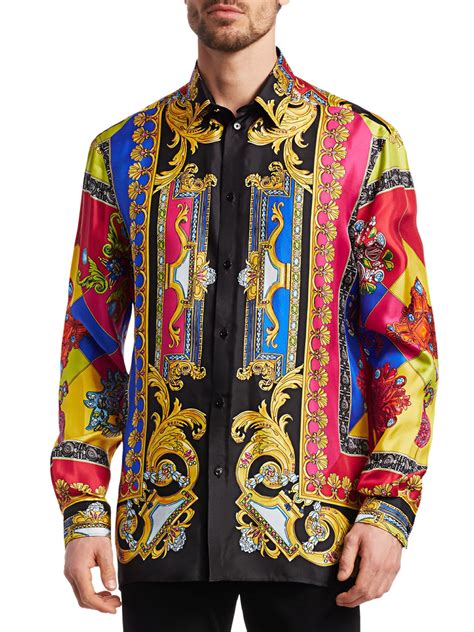 long sleeve versace mens shirt|versace t shirt men price.